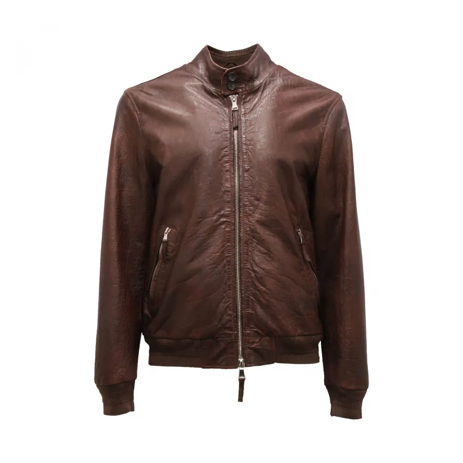 0090AS giubbotto uomo THE JACK LEATHERS STONE WASHED man jacket