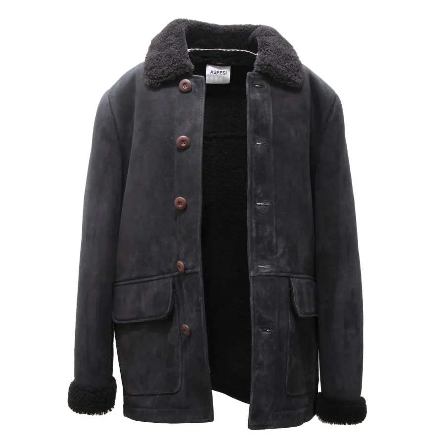 2503AP montone uomo ASPESI man blue/black shearling jacket