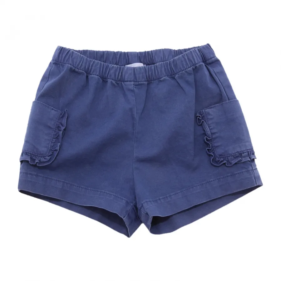 2958AR bermuda bimba IL GUFO girl kids shorts blue