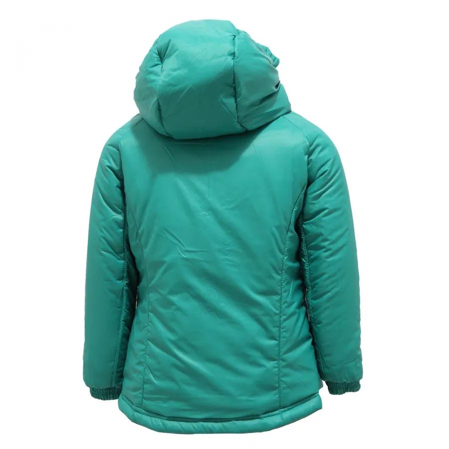 5867R giubbotto bimba girl K-WAY AUDE PADDED DOUBLE GREEN jacket