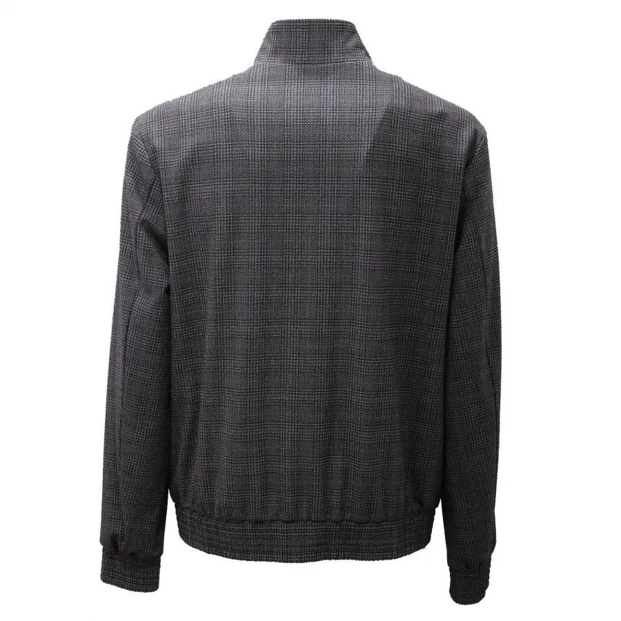 6474AD giubbotto uomo SELECTED grey/black check jacket man