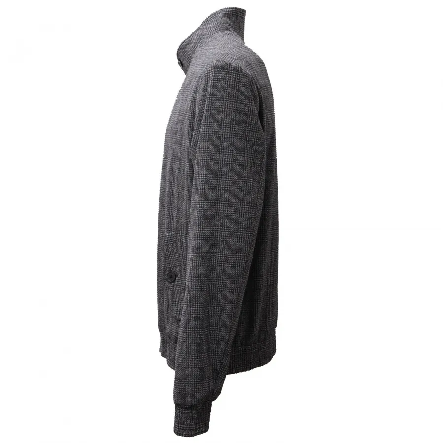 6474AD giubbotto uomo SELECTED grey/black check jacket man