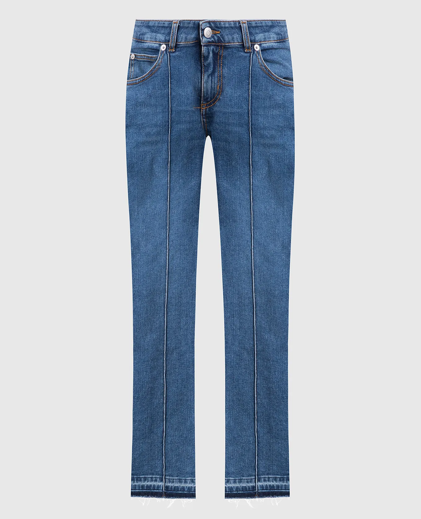 Alexander McQueen Jeans blu con patch logo 757110QMACH