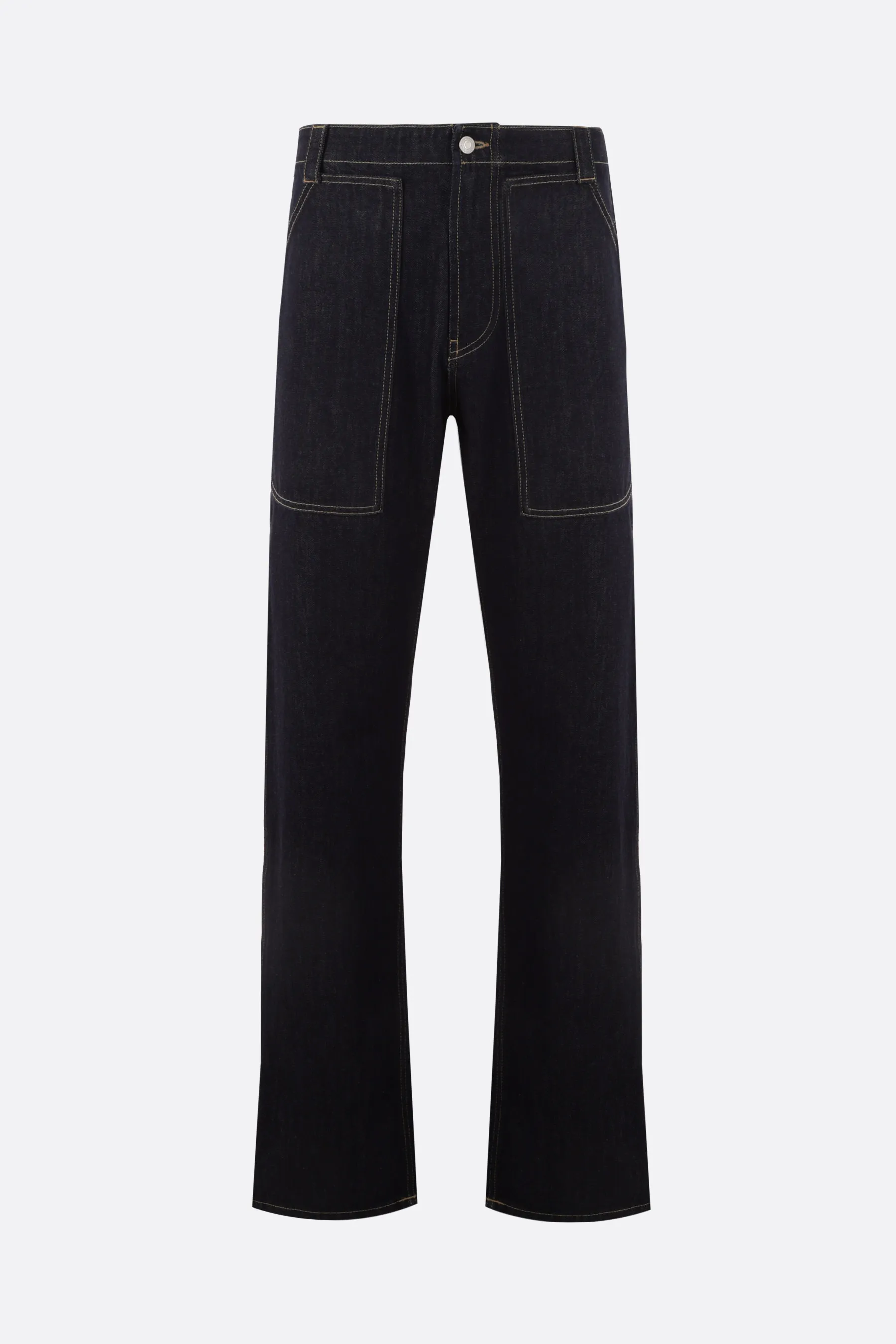  ALEXANDER McQUEEN jeans workwear a gamba dritta in denim 