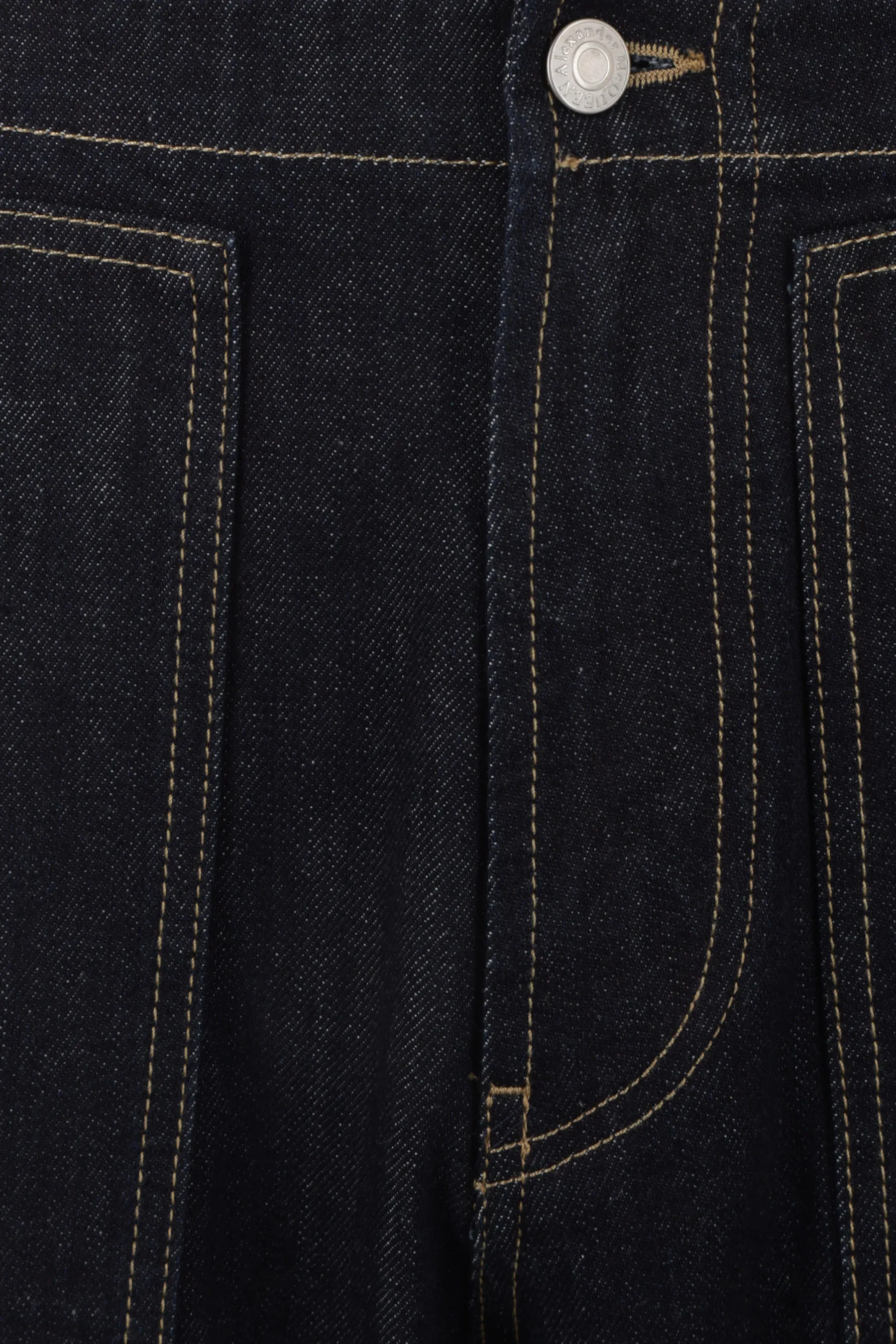  ALEXANDER McQUEEN jeans workwear a gamba dritta in denim 