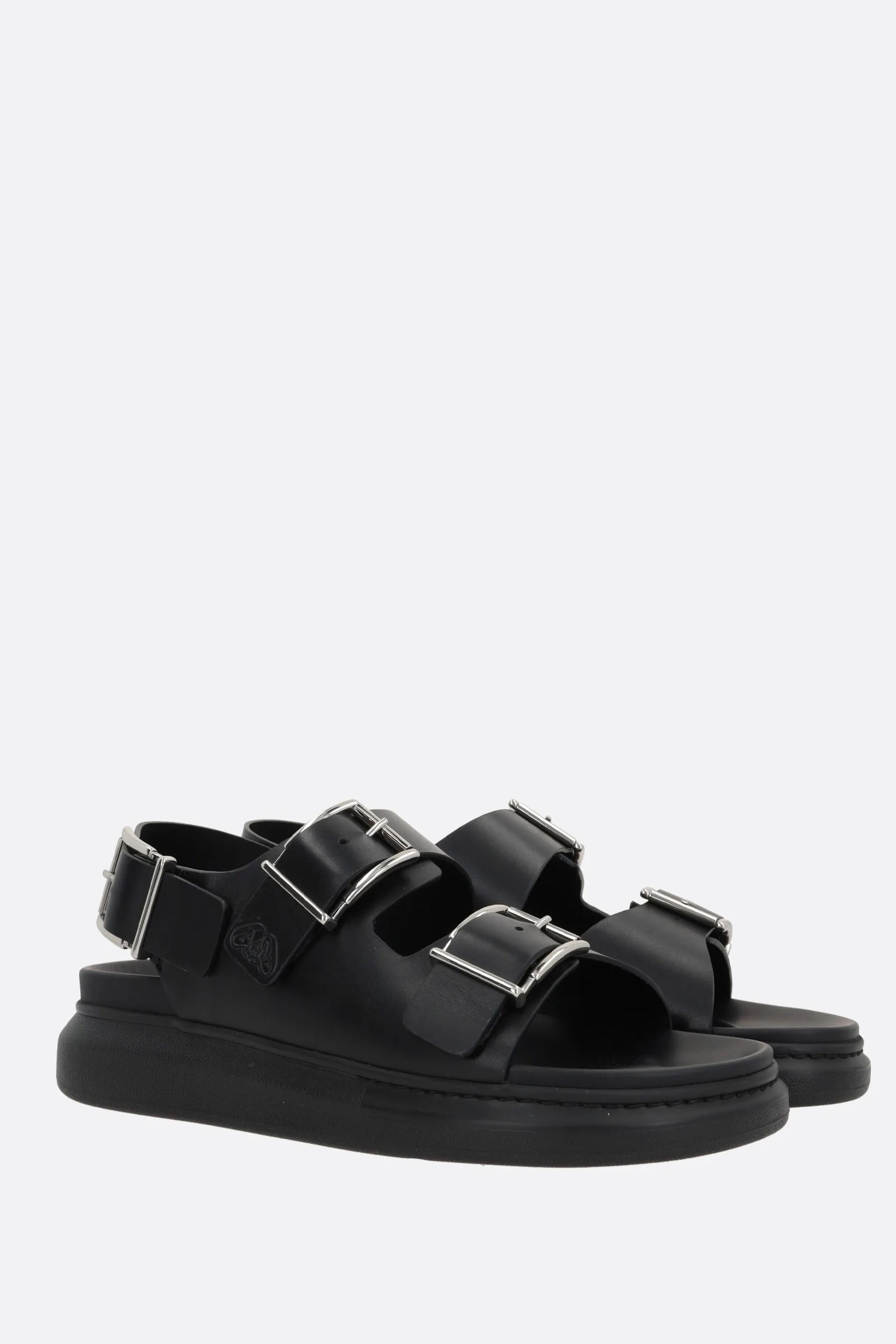  ALEXANDER McQUEEN sandalo flat in pelle liscia 