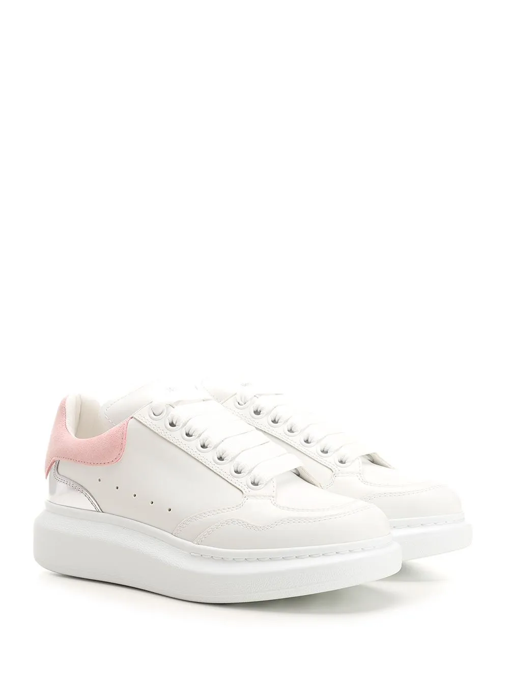   Alexander Mcqueen  Sneaker oversize bianco e rosa  