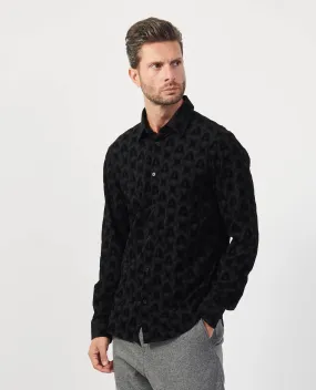 ARMANI EXCHANGE      Camicia nera Armani Exchange con stampa flock