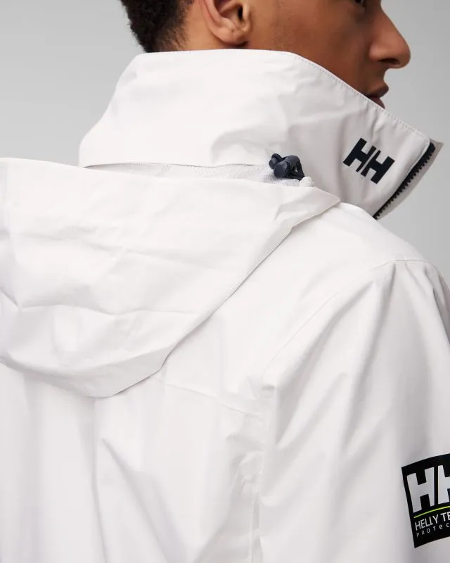 Biała kurtka żeglarska męska Helly Hansen Crew Hooded Jacket 2.0 34443-1