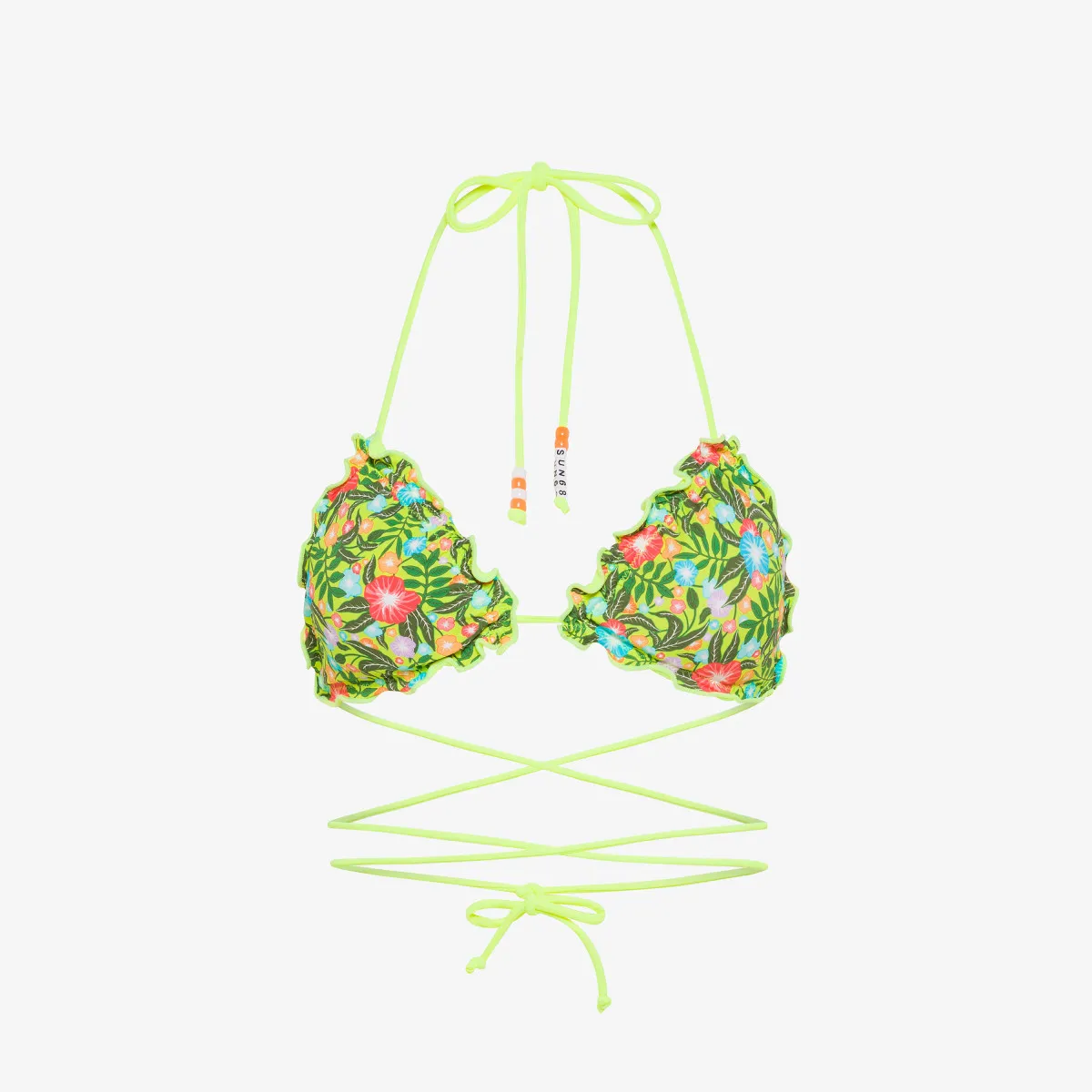 BIKINI TOP PRINT LIME/VERDE SCURO