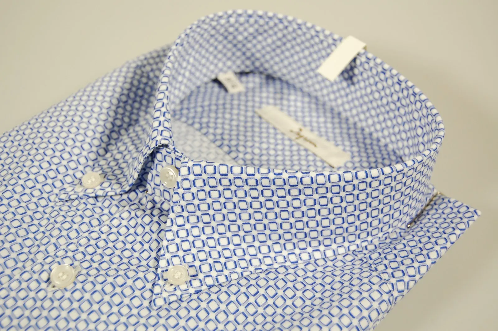 Blue print shirt ingram button-down collar