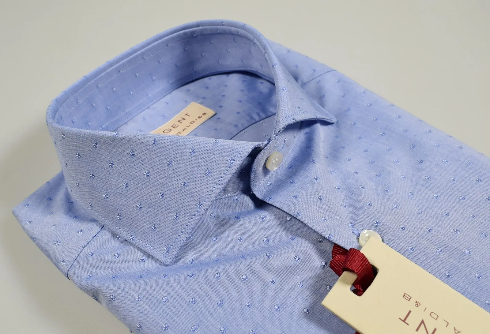 Blue slim Fit small printed shirt pancaldi