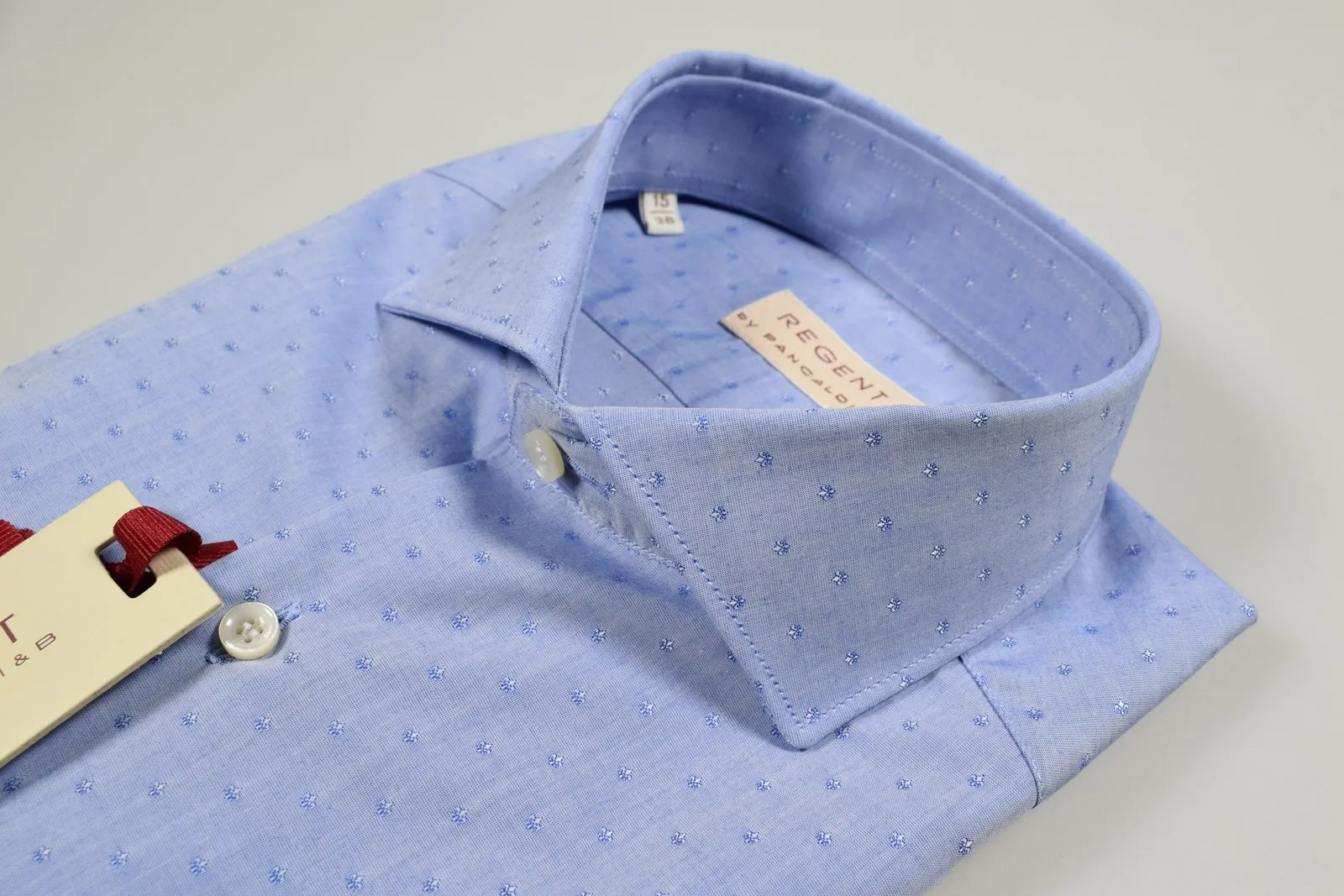 Blue slim Fit small printed shirt pancaldi