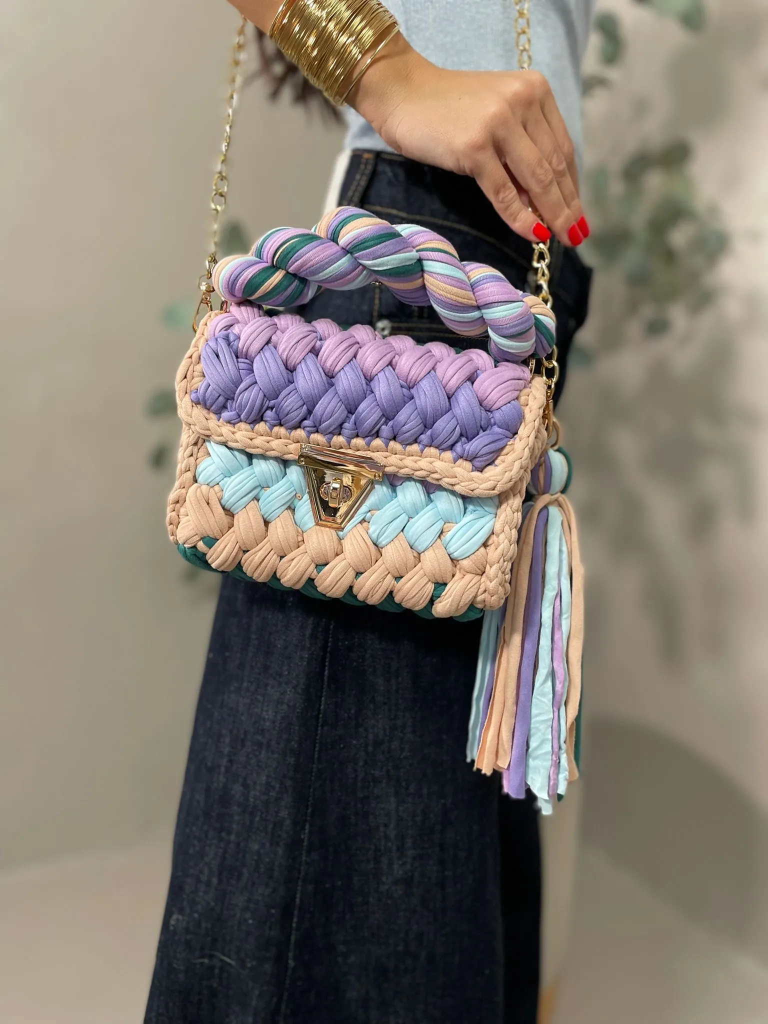 Borsa Multicolor Cipria