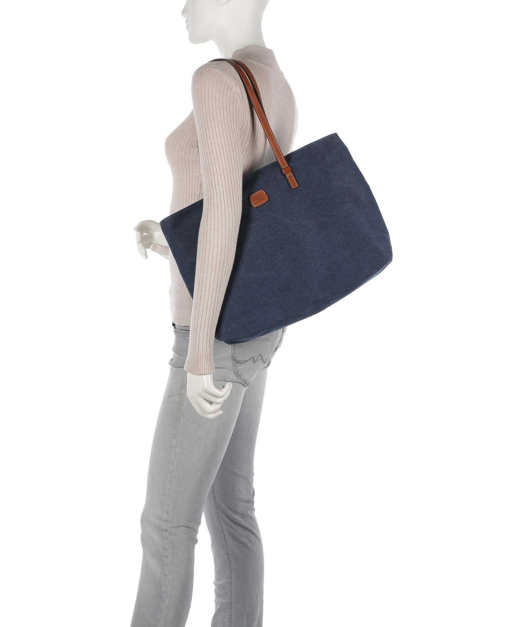  Brics Sorrento Borsa shopper tela jeans  