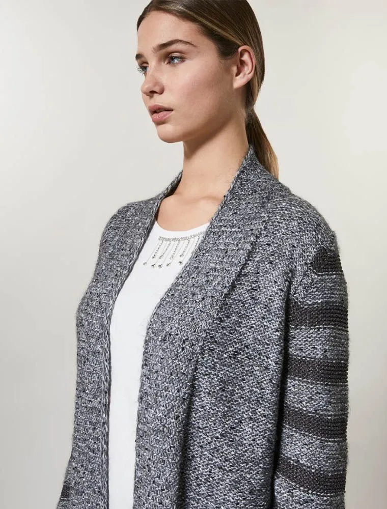 Cardigan Curvy Persona - Grigio Melange