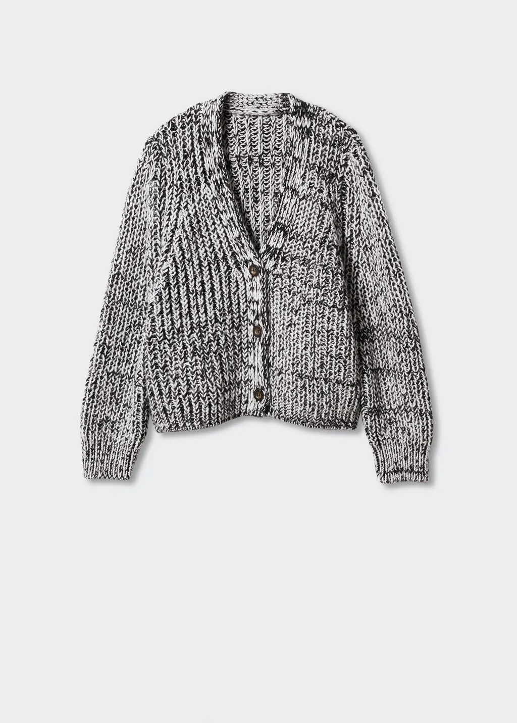 Cardigan maglia spessa melangiato