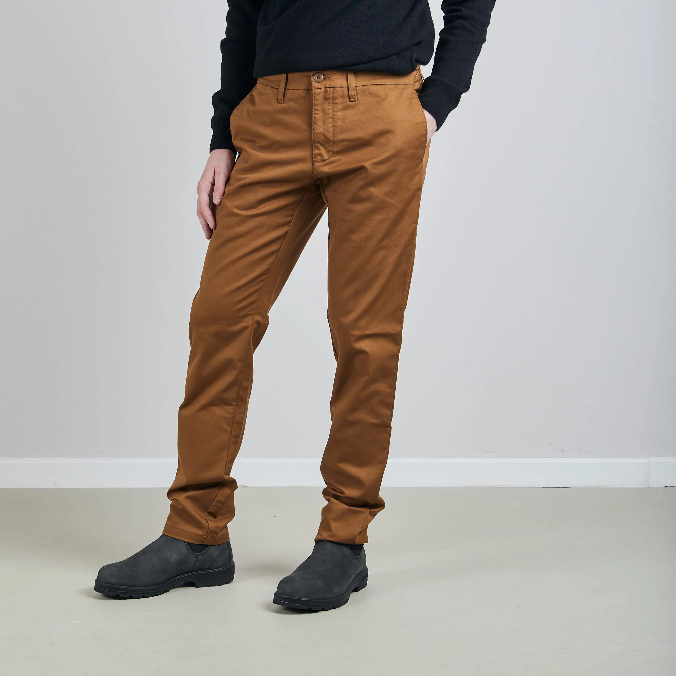 Carhartt Wip Sid Pant Stretch Twill Marrone Uomo