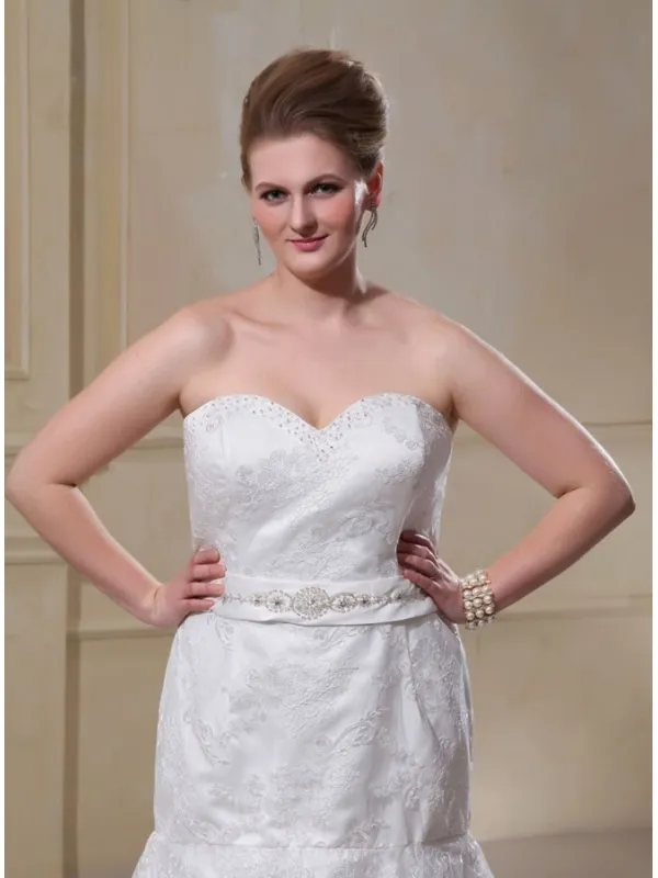 CARON - Mermaid Sweetheart Chapel train Lace Wedding dress