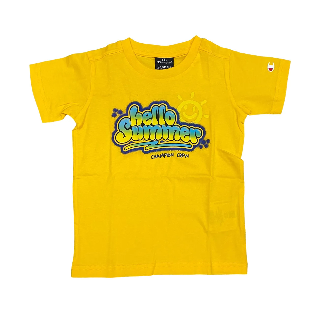 Champion boy's suit with short sleeve t-shirt and boxer shorts 306792 YS011 yellow-blue