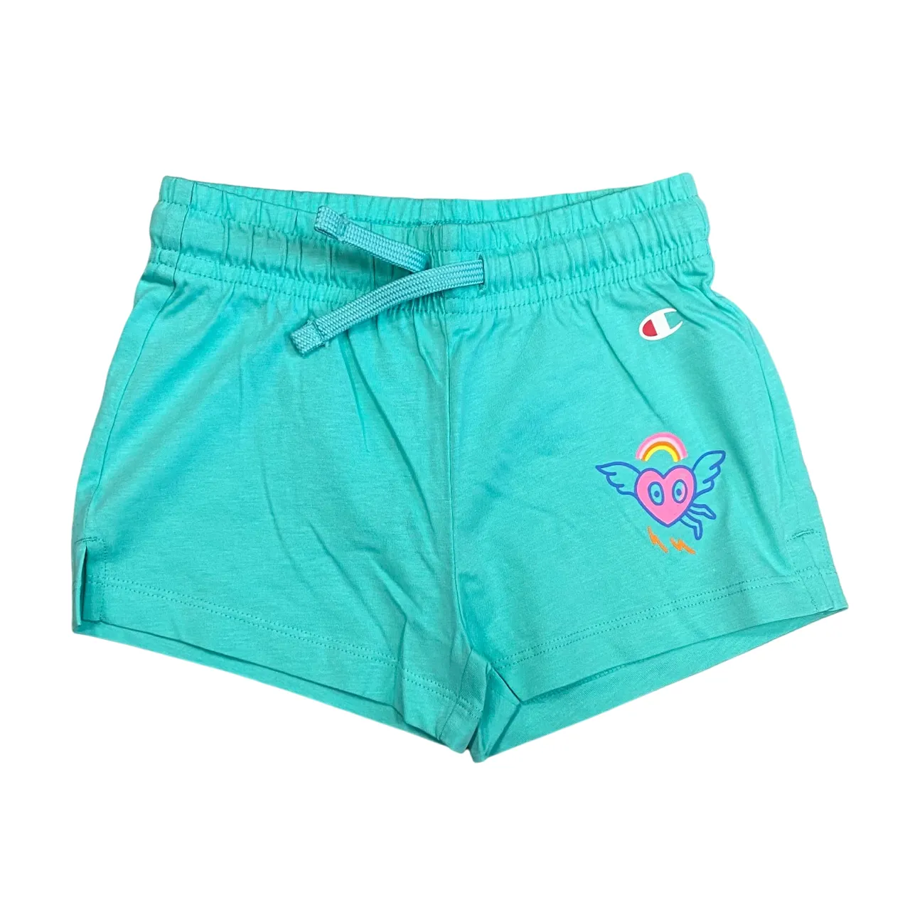 Champion girl's set with tank top and shorts 404931 WW001 white-water green