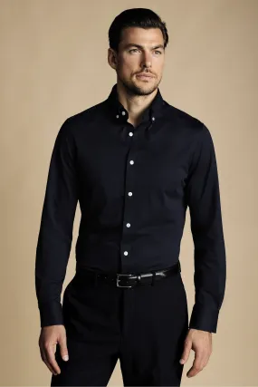 Charles Tyrwhitt - Camicia in jersey elasticizzato quattro modalità con colletto button-down    