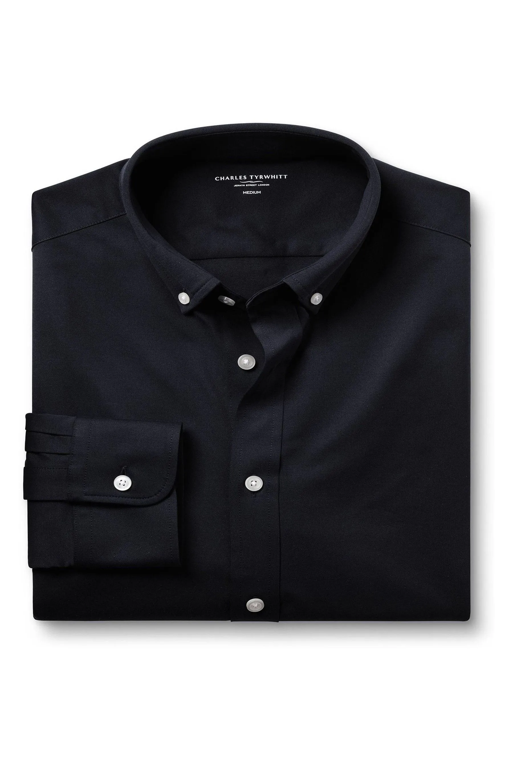 Charles Tyrwhitt - Camicia in jersey elasticizzato quattro modalità con colletto button-down    