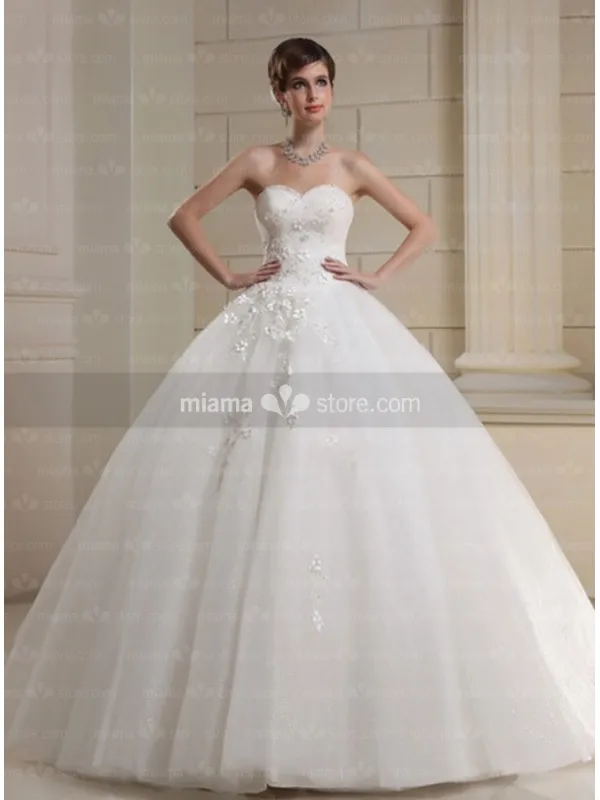 CHARLOTTE - A-line Ball gown Sweetheart Floor length Tulle Wedding dress