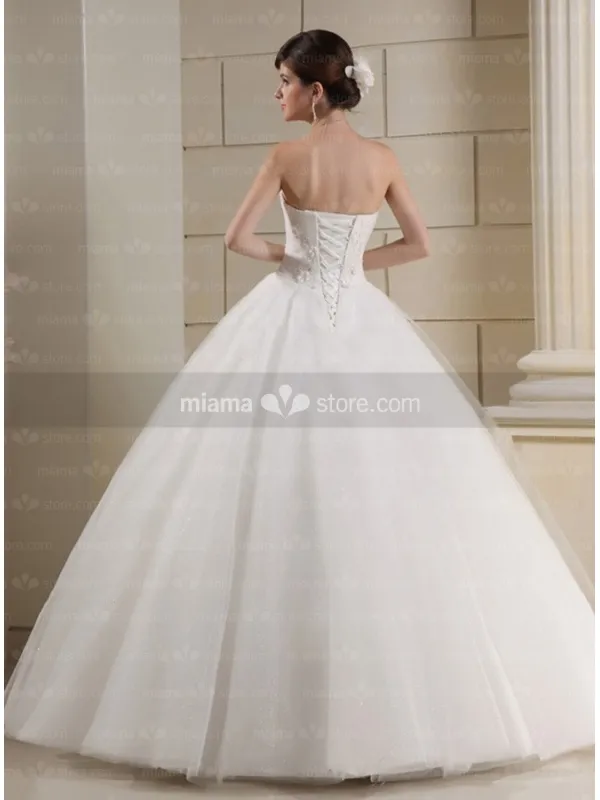 CHARLOTTE - A-line Ball gown Sweetheart Floor length Tulle Wedding dress