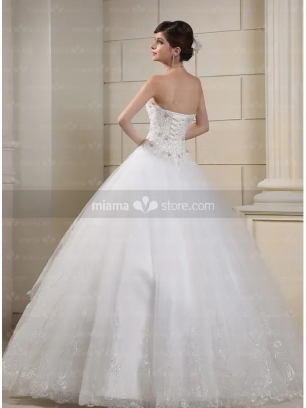 CHERRY - A-line Ball gown Sweetheart Floor length Tulle Wedding dress