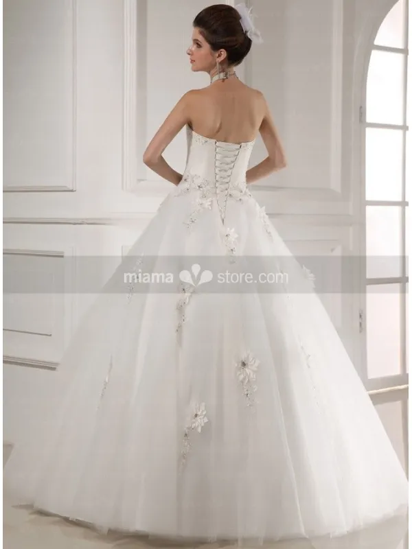 CHERYL - A-line Ball gown Sweetheart Floor length Tulle Wedding dress