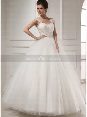 CHLOE - A-line Ball gown Sweetheart Floor length Tulle Wedding dress