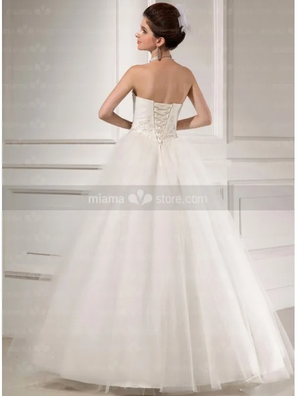 CORNELIA - A-line Ball gown Sweetheart Floor length Tulle Wedding dress