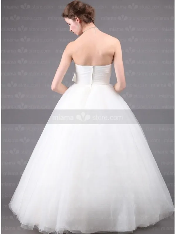 DANA - A-line Ball gown Strapless Floor length Tulle Wedding dress