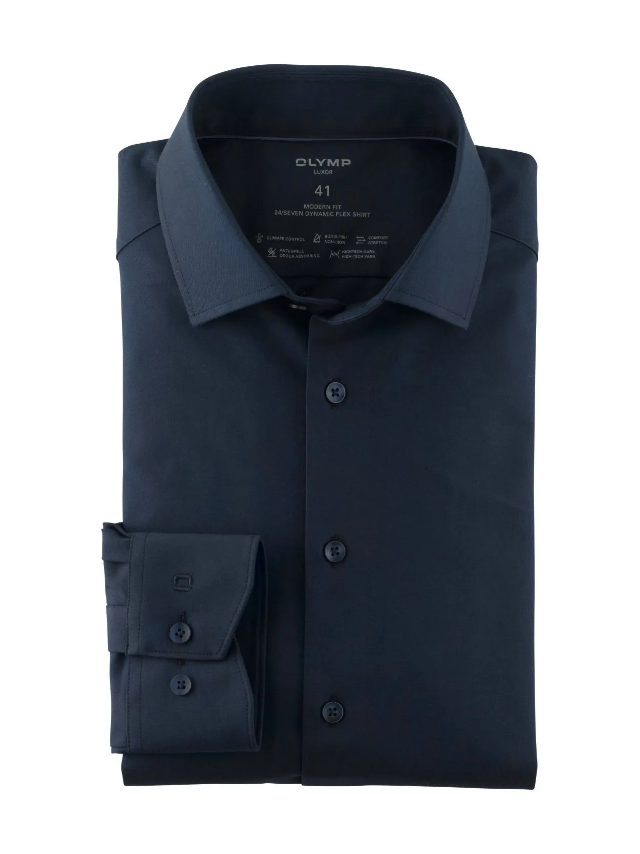 Dark blue olymp dynamic flex modern fit shirt