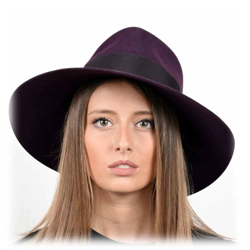 Doria 1905 - Sabina - Cappello a Goccia Prugna Negroamaro - Accessori - Cappello Artigianale Italiano