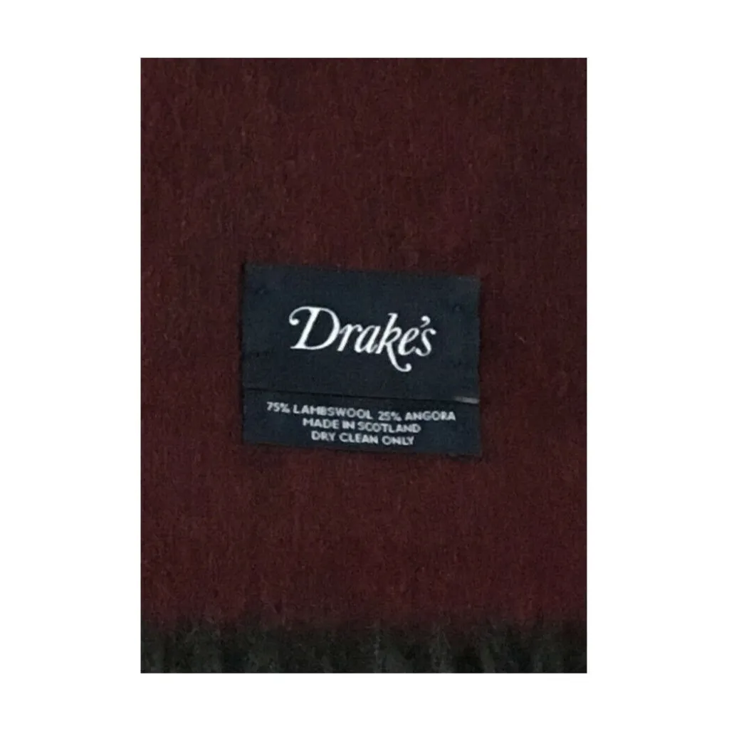 DRAKE'S Sciarpa tinta unita mod 19751 75% lambswool 25% angora MADE IN SCOTLAND