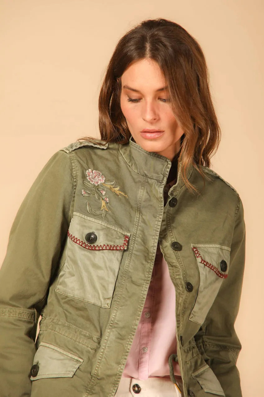 Eva field jacket femme en coton avec broderie