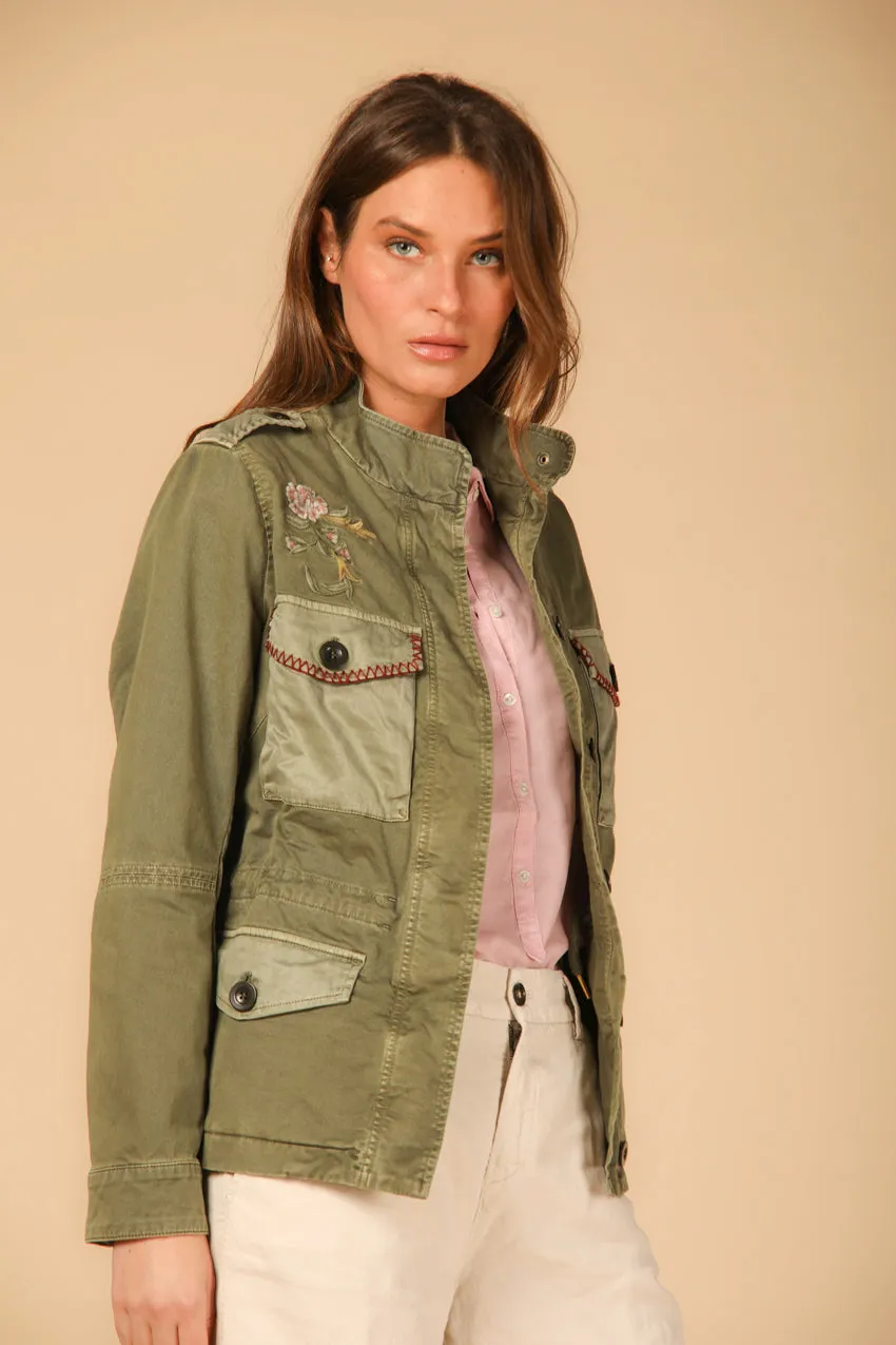 Eva field jacket femme en coton avec broderie