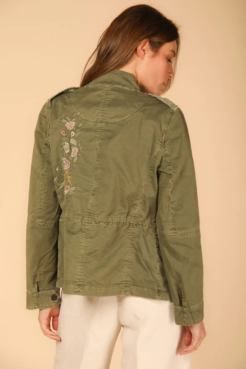 Eva field jacket femme en coton avec broderie