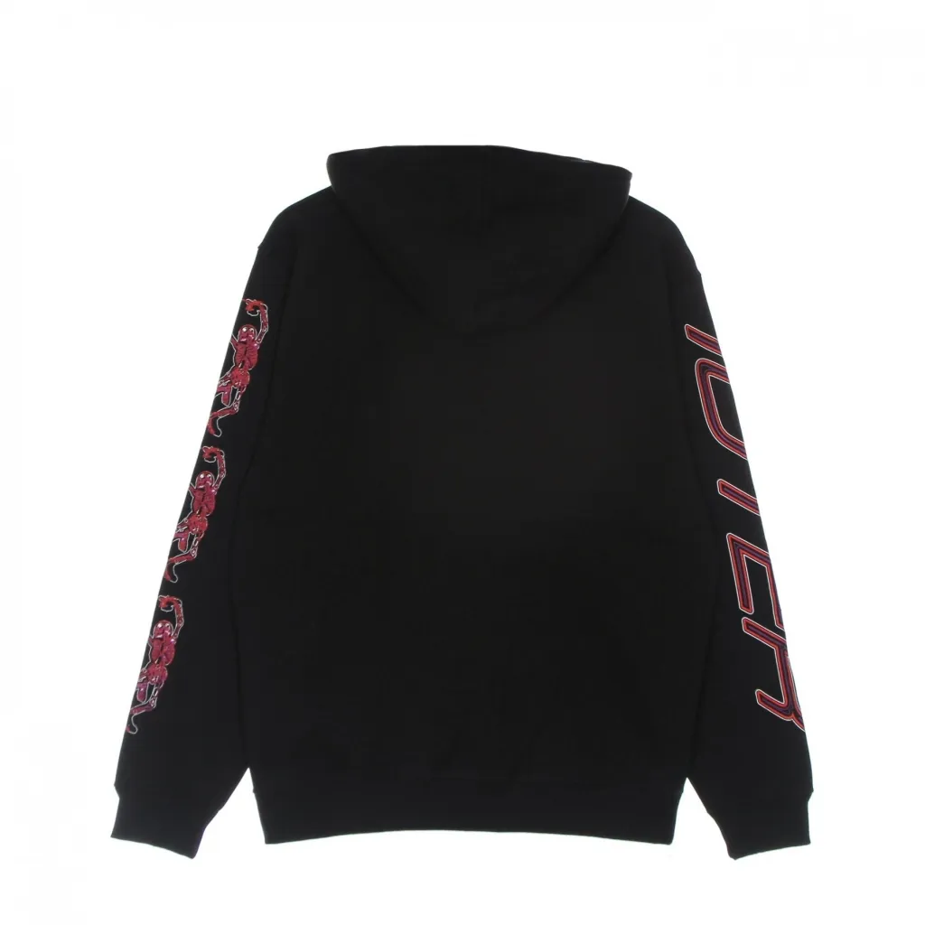 felpa cappuccio uomo skeleton hoodie BLACK