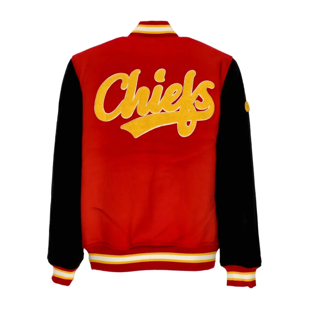 giubbotto college uomo nfl team legacy varsity jacket kanchi RED/BLACK