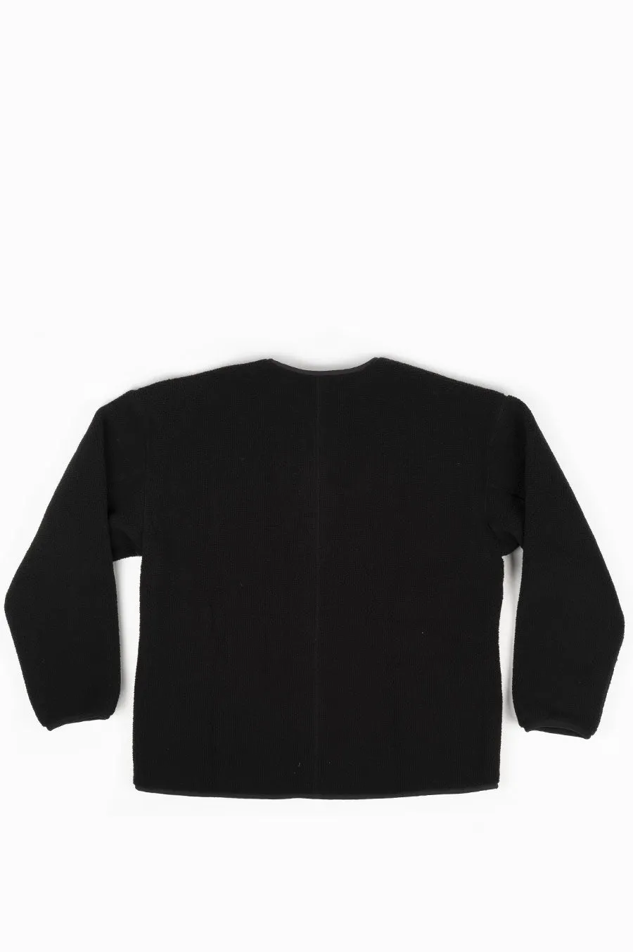 GRAMICCI BOA FLEECE CARDIGAN BLACK