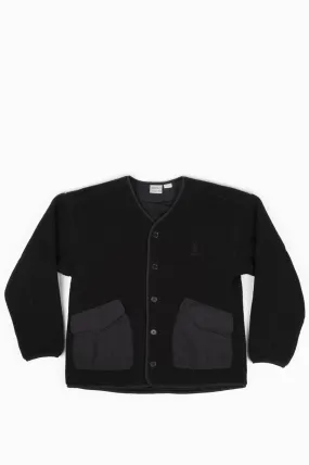 GRAMICCI BOA FLEECE CARDIGAN BLACK