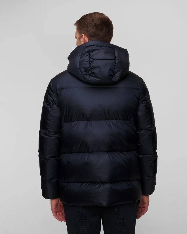 Granatowa kurtka puchowa męska Woolrich Pertex Puffer Jacket CFWOOU0968MRUT3664-melton-blue