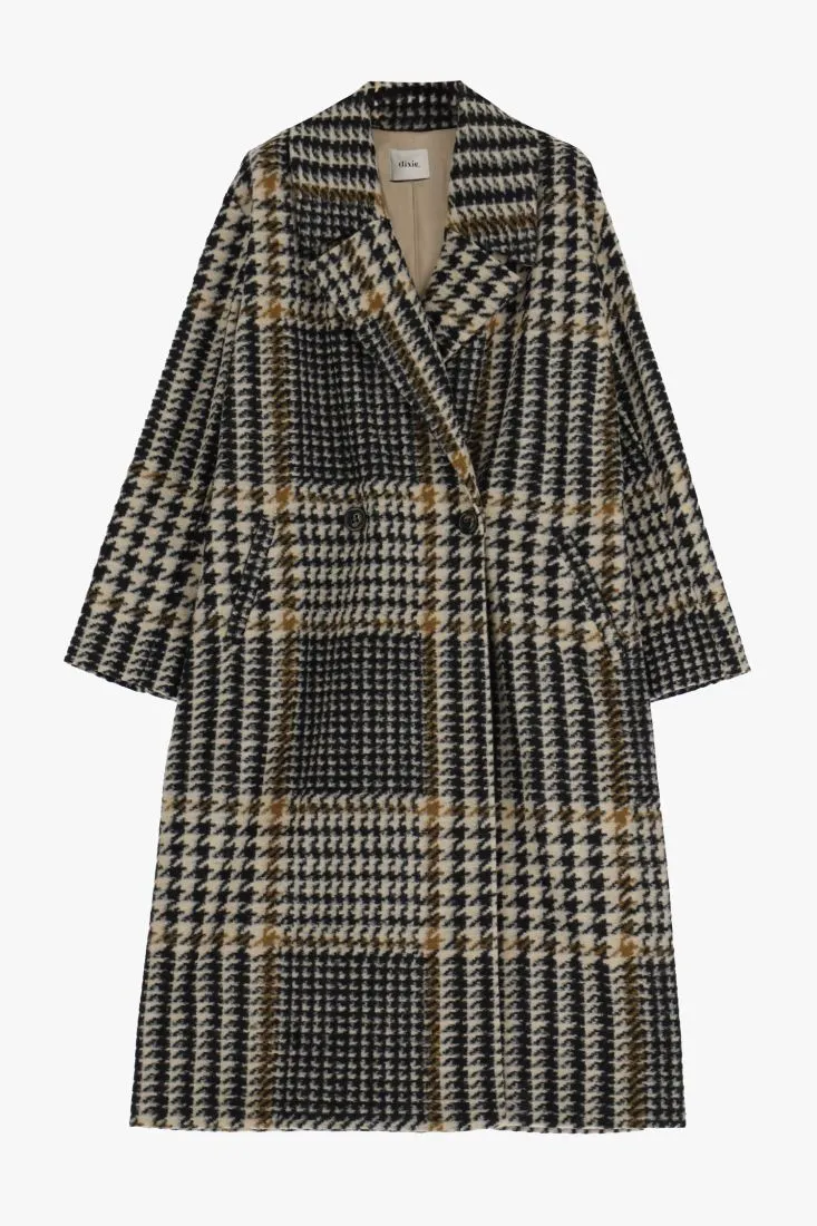  Houndstooth printed coat    