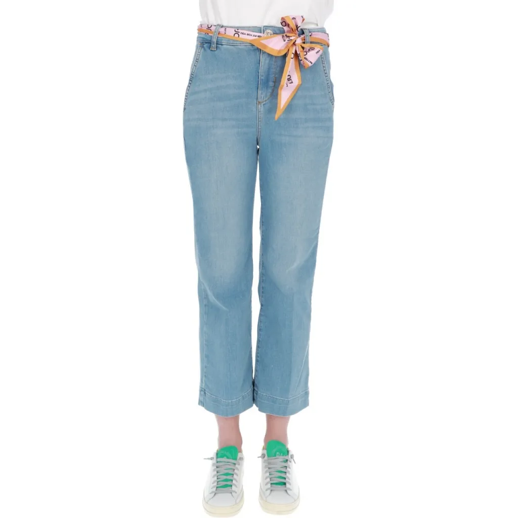 Jeans Liu Jo Jeans Donna Pant Filetti Cropped DENIM BLUE