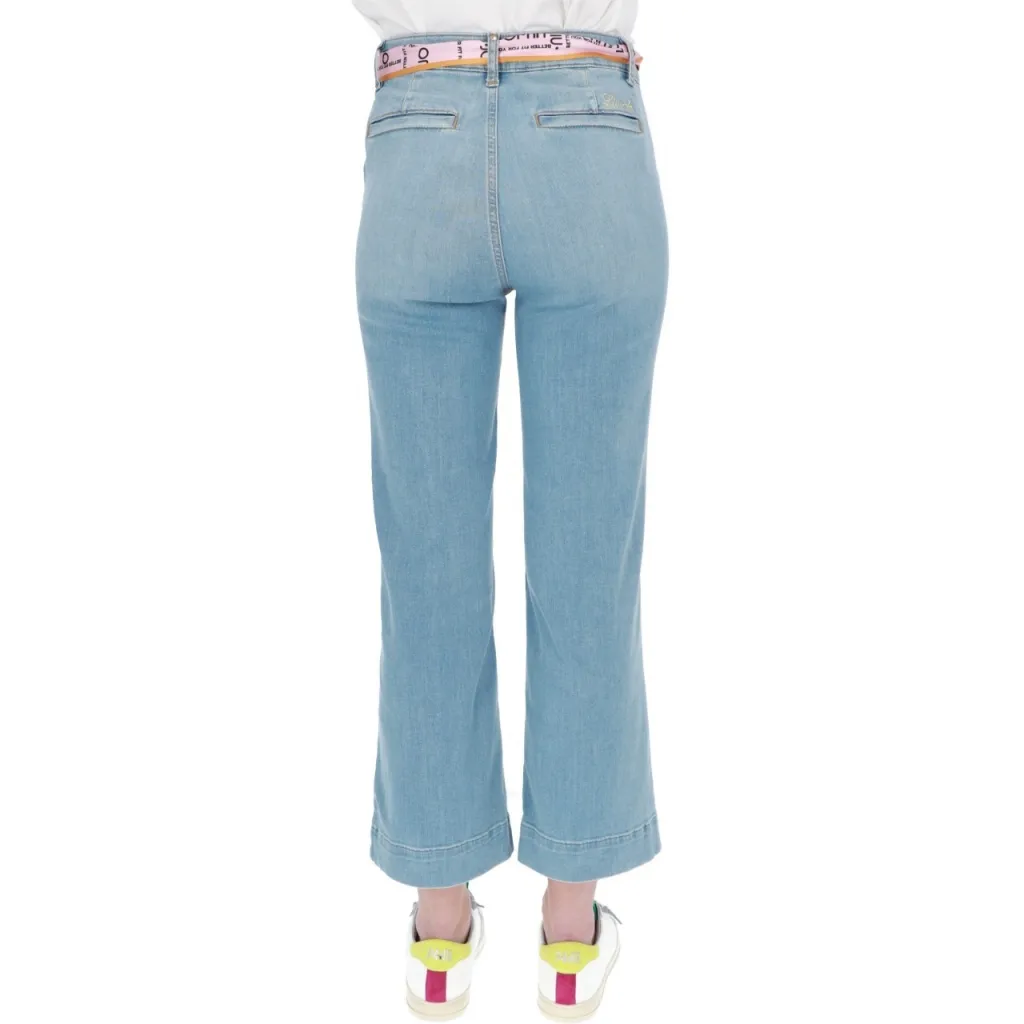 Jeans Liu Jo Jeans Donna Pant Filetti Cropped DENIM BLUE