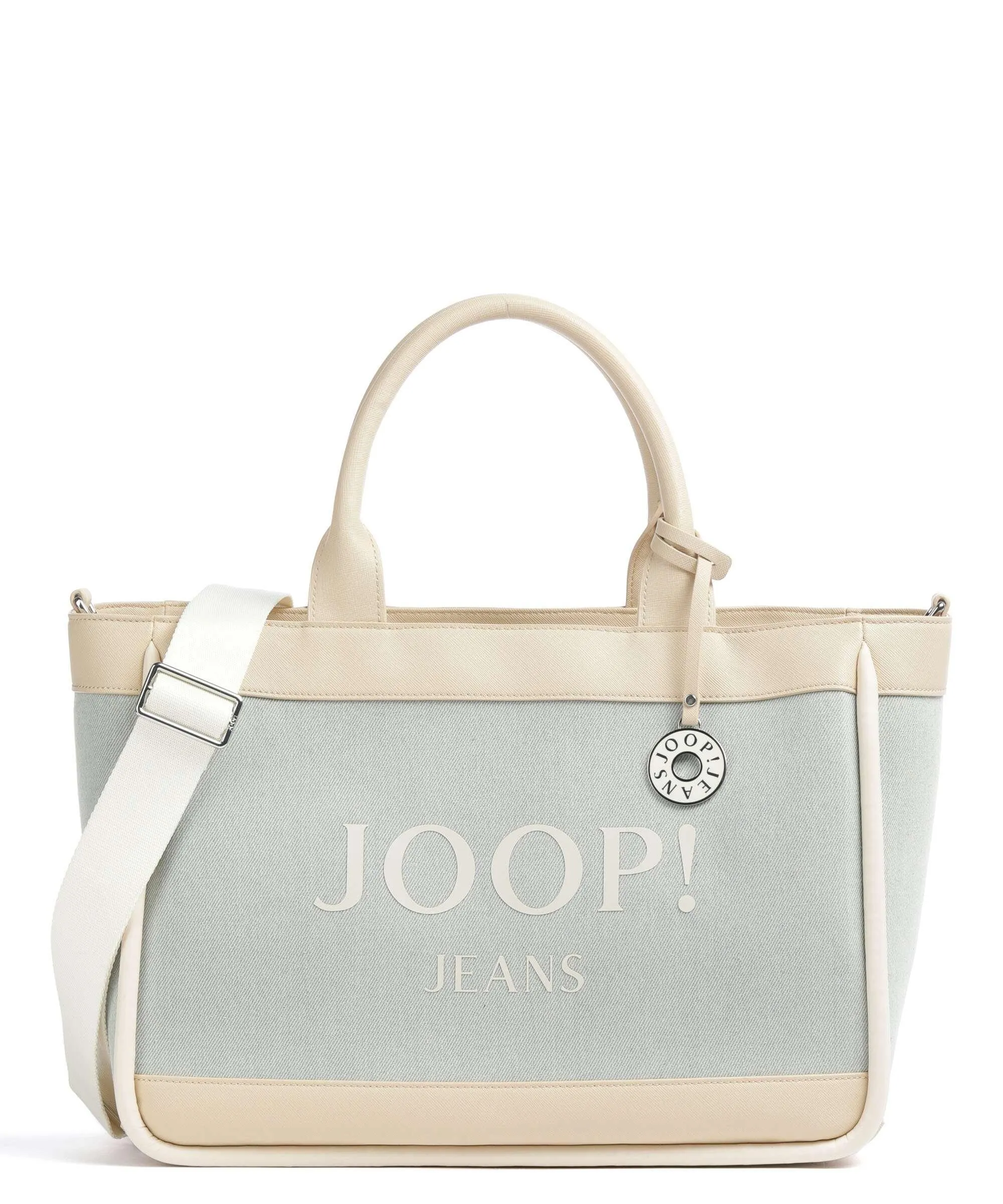  JOOP! Jeans Calduccio Denim Yvette Borsa a mano cotone, pelle sintetica blu/beige  