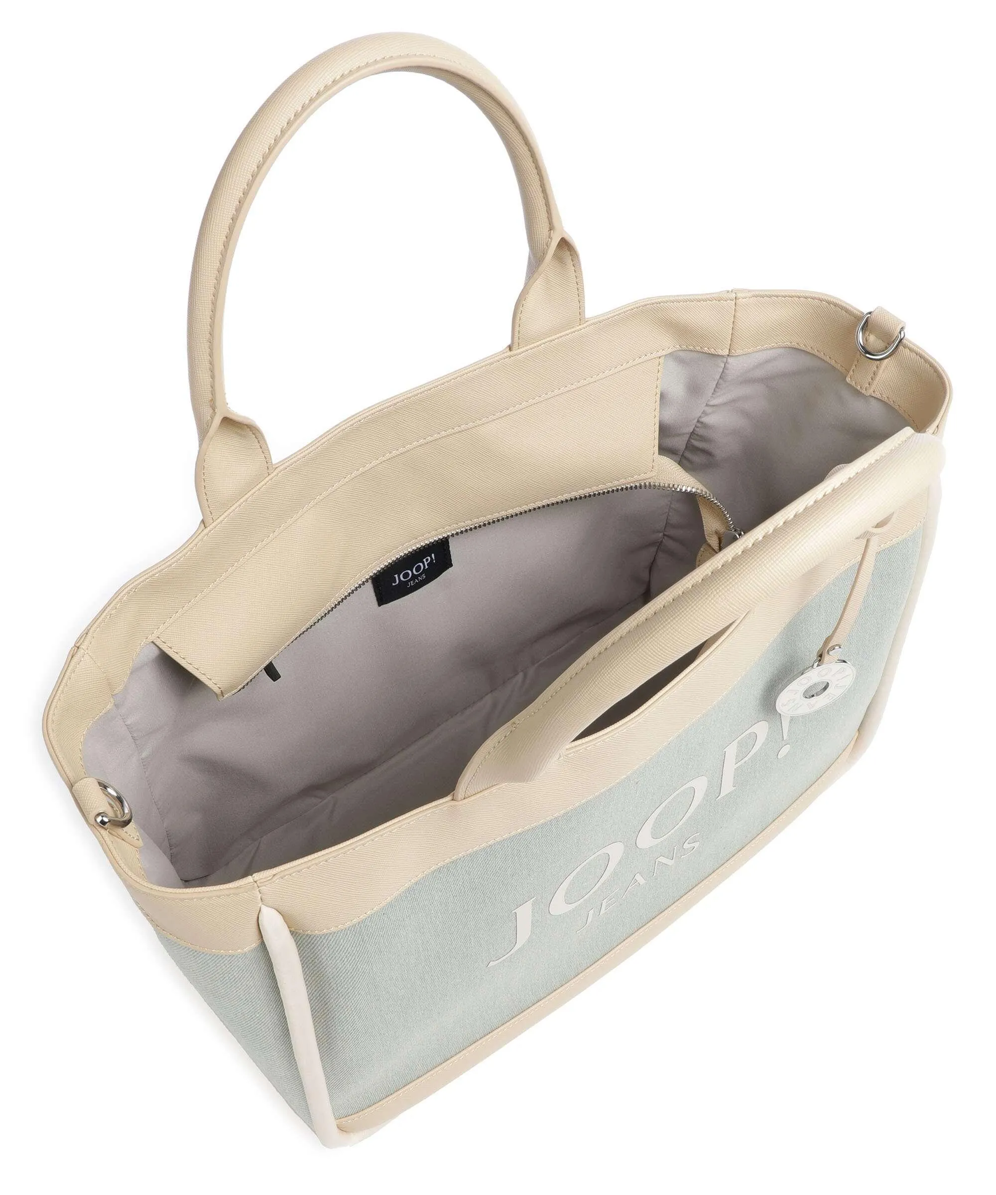  JOOP! Jeans Calduccio Denim Yvette Borsa a mano cotone, pelle sintetica blu/beige  